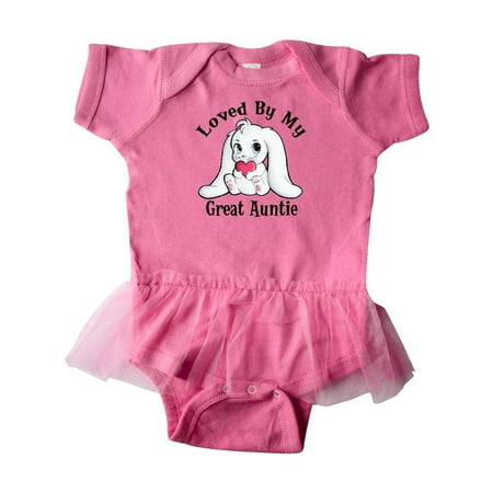 Bunny Infant Bodysuit - Loved By My Great Auntie Bunny Rabbit Infant Tutu Bodysuit