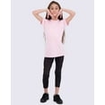 thumbnail image 4 of Real Essentials 4 Pack: Girls Short Sleeve Dry-Fit Crew Neck Active Athletic Performance T-Shirt, 4 of 6