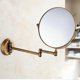 thumbnail image 3 of Antique Brass Wall Mounted Bathroom Mirror 8 Inch Round 3x Magnification 360 Degree Adjustable Makeup Mirror(gold), 3 of 5