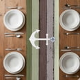 thumbnail image 6 of Nautical Anchor Table Runner - 60 Inch Long, Kitchen Dining Table Runner Dresser Scarves, Farmhouse Sage Green Brown Wooden Grain Farmhouse Decor for Coffee Tables Wedding Party Banquet, 6 of 8
