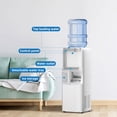 thumbnail image 3 of 5 Gallon Water Dispenser with Ice Maker - 3-in-1 Hot/Cold Water Cooler, Touch Panel, Child Lock, Detachable Drip Tray, Compatible with 3 Gallon Jugs for Home & Office Use - White, 3 of 7