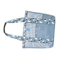thumbnail image 4 of Bolso de playa impermeable de gran capacidad, informal, de tela Oxford, para mujer, de malla, para ir de compras, nadar, con flores azules, 4 of 14