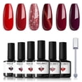 thumbnail image 1 of Set de esmaltes de uñas en gel modelones Red Ruby Sparks, 6 colores, 7 ml, 1 of 9
