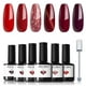 thumbnail image 1 of Set de esmaltes de uñas en gel modelones Red Ruby Sparks, 6 colores, 7 ml, 1 of 9