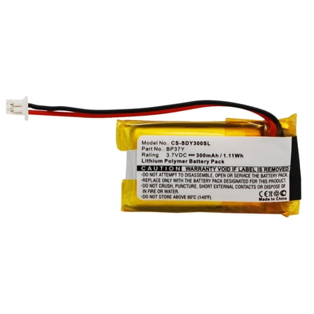 Replacement Battery for Dogtra BP37Y BP-37Y 3.7V/300mAh