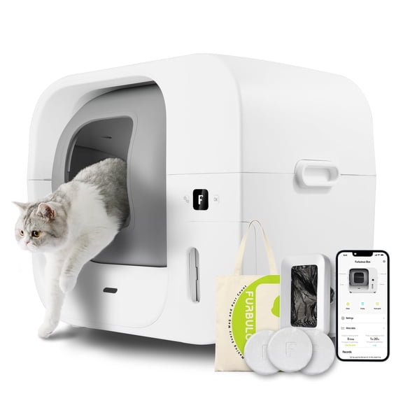 FURBULOUS Automatic Cat Litter Box Self-Cleaning, Self-Packing, Odor-Free & Leak-Proof – with App Control & Safety Assured