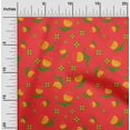 thumbnail image 2 of oneOone Georgette Viscose Red Fabric Kawai Craft Projects Decor Fabric Printed By The Yard 42 Inch Wide-R2, 2 of 5