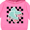 thumbnail image 3 of Inktastic Retro Skating Roller Skates Checkered Toddler Hoodie, 3 of 4
