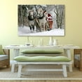 thumbnail image 2 of 'Christmas Santa Claus' w/ Horses Canvas Wall Art Painting Artwork 16"x24", 2 of 4