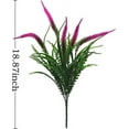 thumbnail image 4 of Nvzi Plantas artificiales de plástico resistentes a los rayos UV para exteriores, arbustos verdes de imitación para decoración del hogar, 8 unidades, color morado claro, 4 of 5