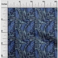 thumbnail image 2 of oneOone Cotton Poplin Blue Fabric Leaves Sewing Material Print Fabric By The Yard 56 Inch Wide, 2 of 6