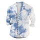 thumbnail image 5 of Men'S Retro Casual Loose Fitting Long Sleeved Printed Shirt Fashion Standing Collar Top 3XL, 5 of 5