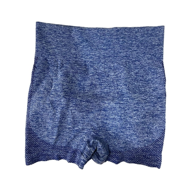 Pantalones cortos de yoga para levantar glúteos, informales, para absorber el sudor, para mujer, para deportes, correr, entrenamiento Azul