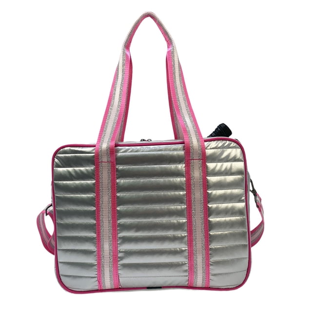 Almencla Tennis Bag Detachable Racquet Cover Tennis Racket Shoulder Bag Badminton Bag Pink