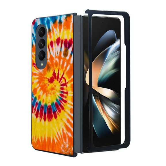 ANJ  Protective Snap-On Design Printed Case Compatible with Samsung Galaxy Z Fold 4 - Tie Dye Swirl
