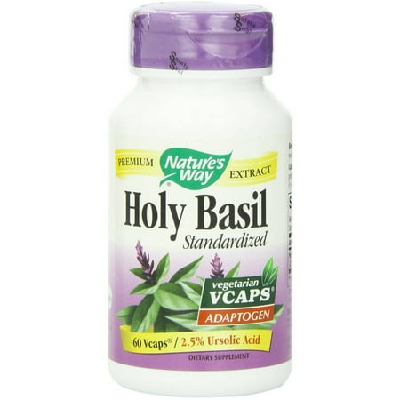 - Nature's Way Holy Basil Vegetarian Capsules, 60 CT