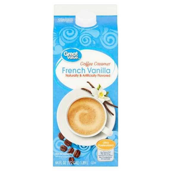 Great Value French Vanilla Coffee Creamer, 64 fl oz