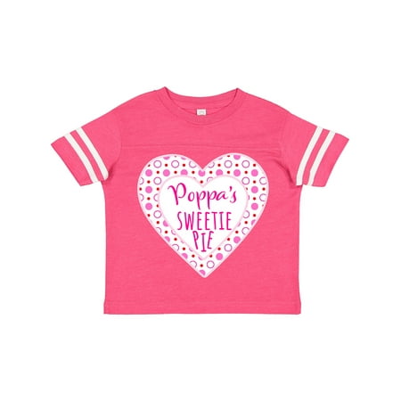 

Inktastic Poppa s Sweetie Pie with Pink Hearts Gift Toddler Boy or Toddler Girl T-Shirt