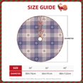 thumbnail image 2 of Defioc Purple Floral Gingham Check Plaid for Christmas Tree Skirt Snowman Xmas Tree Skirt Farmhouse Christmas Decorations Tree Mat for Holiday Party Decor-30", 2 of 6