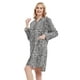 thumbnail image 3 of GLOBAL Camisón de Pijama para Mujer, Camisón de Manga Larga con Botones, Camisón de Novio, Camisetas de Dormir 100% Algodón, Estampado de Leopardo M, 3 of 6