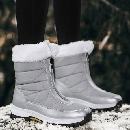 

MIASHUI Fashion Women Winter Water Proof Flat Zipper Keep Warm Snow Boots Comfortable Mid Boots Shoes Women Sneakers Shoes Wedges Women Shoes Casual