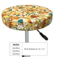 thumbnail image 4 of KLL 70s Groovy Hippie Round Bar Chair Cushion Cover 13 inch ,Bar Stool Protector with Elastic, Soft Washable, 4 of 6