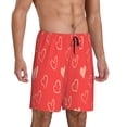 thumbnail image 2 of Salouo Cute love heart Pattern Men's Sleep Pajama Shorts,Pajama Bottoms Elastic Waistband Sleep Pajama Short PJ Shorts for Men-X-Large, 2 of 6