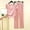 01 Pink, variant on YueHuiYing Woman's Leisure Loose Solid Color Round Neck T-shirt Pajamas Pants Cool Homewear Pajama Set