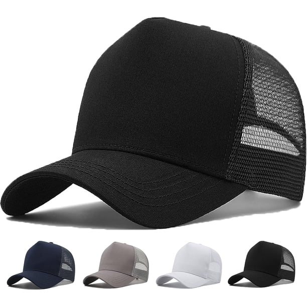 Gorro de camionero de malla XXL de gran tamaño para hombres, gorra de béisbol de corona alta, transpirable, ajustable, de 23.6 a 25.6 pulgadas