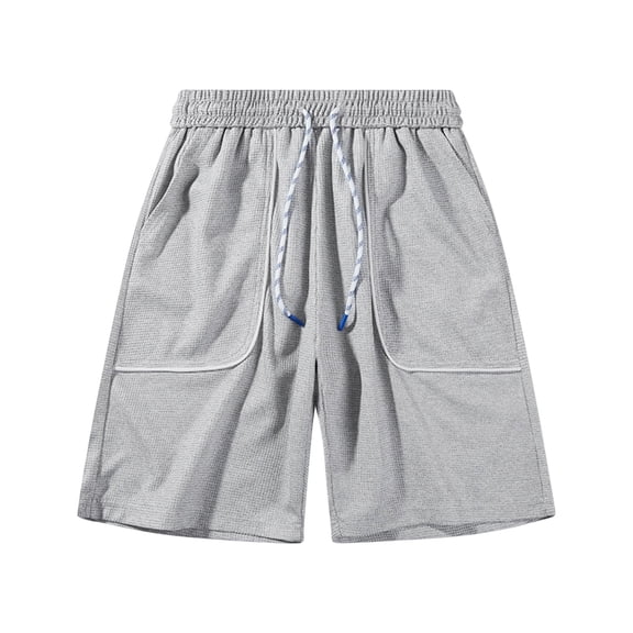 Khunlpohl Men Big and Tall Shorts Drawstring Elastic Waist Running Workout Short Sweatpants with Pockets M-5XL