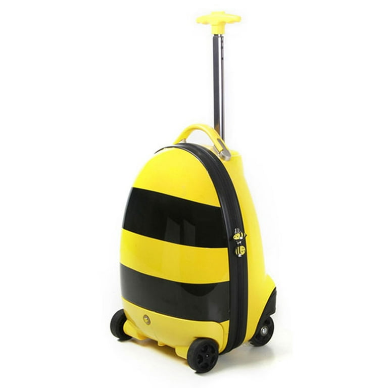 Kids Luggage RC Remote Control Walking Suitcase Fancy Black Yellow Bumble Bee Designed for Children Perfect for Toddlers and Kids Traveling