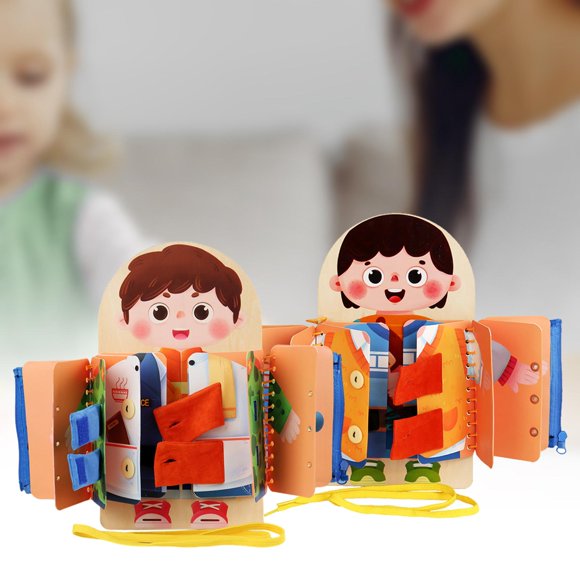 Tablero De Actividades Con Cremallera CUTICAT 2 Piezas Juguete Montessori Para Niños