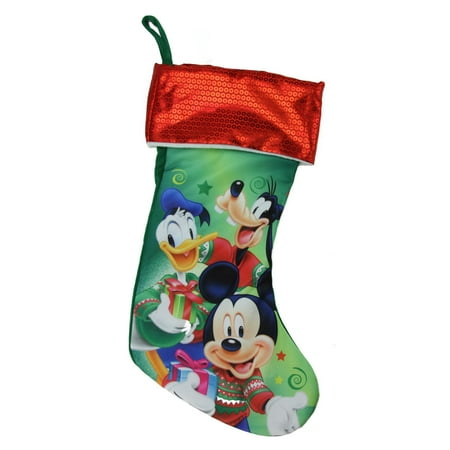 175 red and green mickey mouse and friends disney christmas stocking - Mickey Mouse Christmas Stocking 175 red and green mickey mouse and friends disney christmas stocking - Mickey Mouse Christmas Stocking
