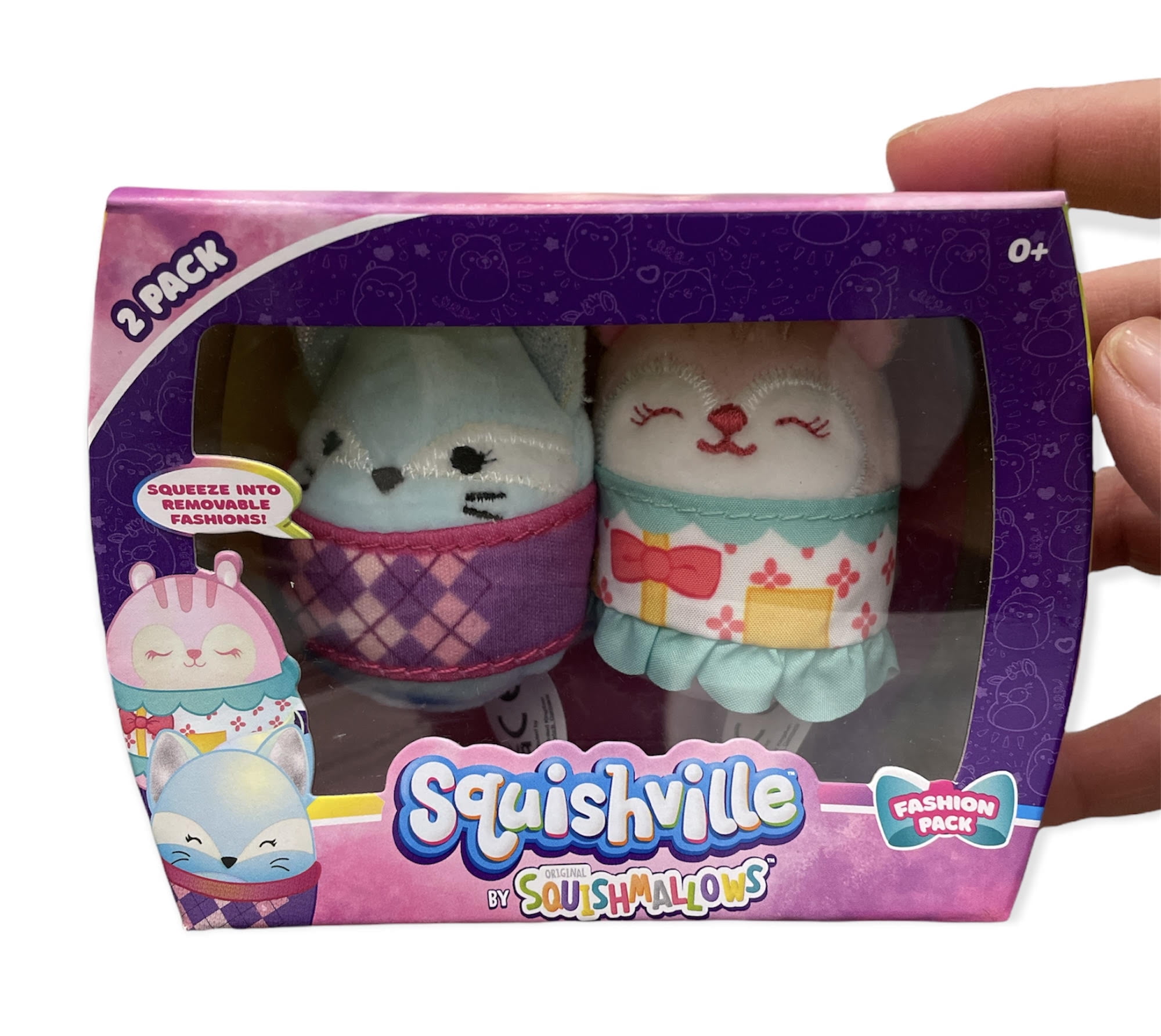 Styles Vary Squishville 5cm Mini Squishmallow Fashion 2-Pack 