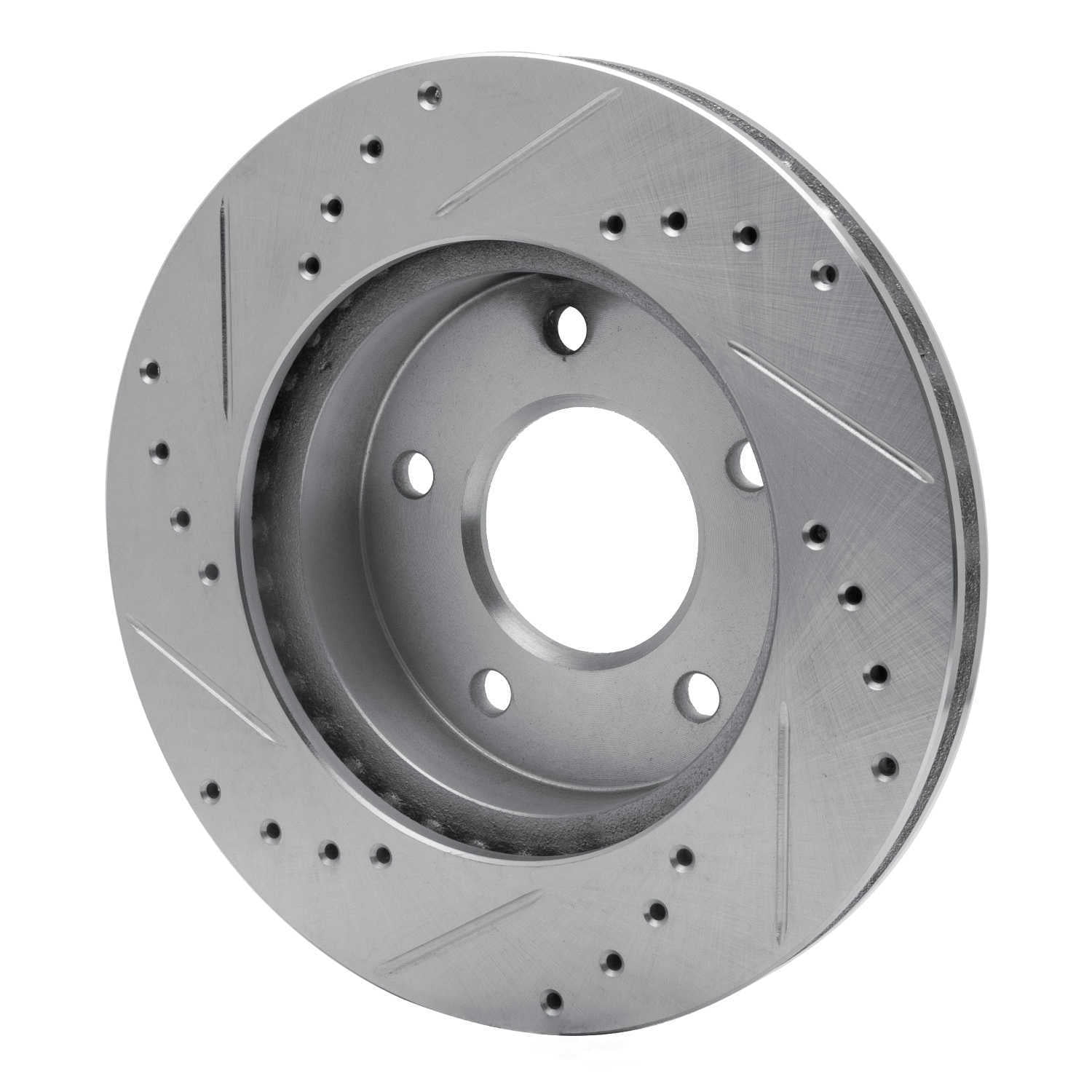 Dynamic Friction Company 631-56007D DFC Brake Rotor - Drilled And Slotted - Silver