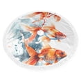 thumbnail image 2 of Christmas Tree Skirt, Three Goldfish Watercolor Splash Christmas Tree Decorations Indoor, Tree Skirts Mat With Tassel Trim for Halloween New Year Holiday Christmas Party Decor 30 Inches, 2 of 7