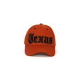 thumbnail image 1 of City Caps Olde English Adjustable Baseball Hat - Texas - Orange, 1 of 2