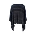 thumbnail image 3 of Brglopf Women's Elegant Knitted Shawl Poncho Crew Neck Striped Sweater Pullover Cape Color Block Cloaks Trendy Lightweight Shawls, 3 of 4