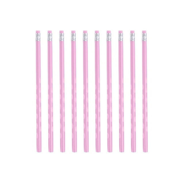 2026 Ergonomic Grip Pencil with Eraser, Triangular Hole Design for Correct Posture, Pre-Sharpened Graphite Core for Kids Writing, Comfortable School Supply - Pink