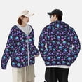 thumbnail image 5 of Picia purple Skull flower Women's Men's UPF 50+ Sun Protection Hoodie Shirt Long Sleeve SPF Fishing Outdoor UV Hiking Lightweight Shirts-Medium, 5 of 9