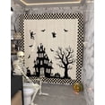 thumbnail image 5 of Halloween Castle Pumpkin Shower Curtain Set ，Waterproof Fabric Shower Curtains Black Bat Dead Tree Haunted Linen Buffalo Plaid Shower Curtains for Bathroom,Bathroom Decor 72"x84", 5 of 6