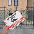 thumbnail image 4 of STRANDCHIC Beware Of Dogs Sign 1Pcs Iron Rectangle Red Warning For Garden Decoration, 4 of 6