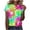 Mint Green, variant on Tie Dye Shirt for Women Plus Size Casual Summer Short Sleeve Lightweight Tee T-Shirts Blue M