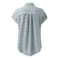 thumbnail image 5 of Women's 2025 Fashion Tops 3/4 Length Sleeve Business Casual Blouses Summer Tees Shirts School Outfits for Teachers, 5 of 7