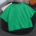 thumbnail image 5 of Sweet Home Farm Short Sleeve Shirts for Women Round Neck Summer Solid Color T Shirt T Shirts for Women Seagreen, 5 of 5