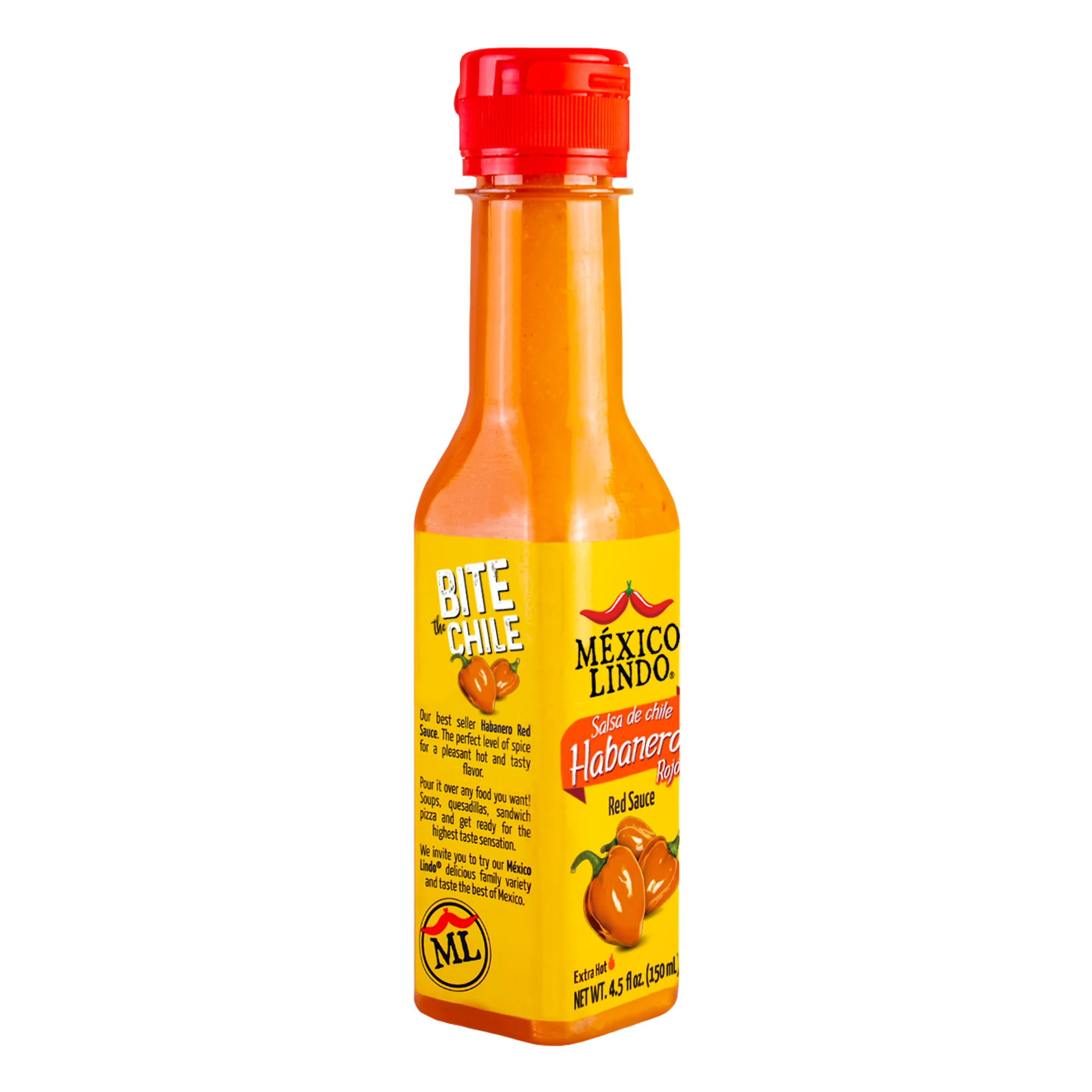 Mexico Lindo Habanero Red Hot Sauce, 5 oz, Pack of 6
