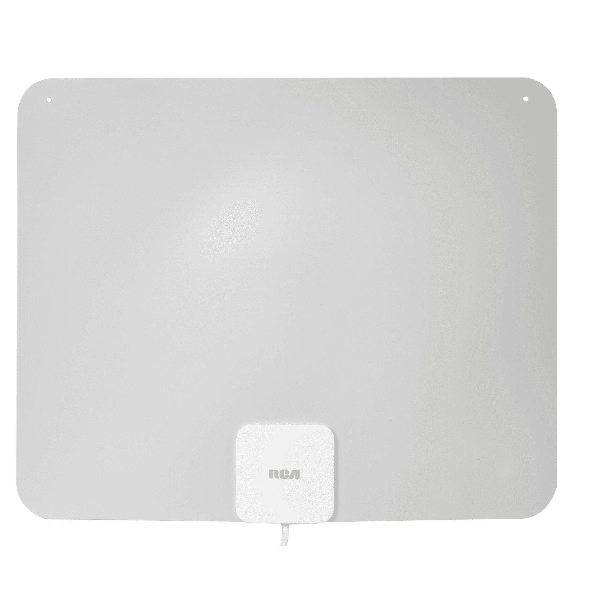 RCA Indoor TV Antenna with Amplifier for Smart TVs, 65 Mile Range, Ultra-Thin, White