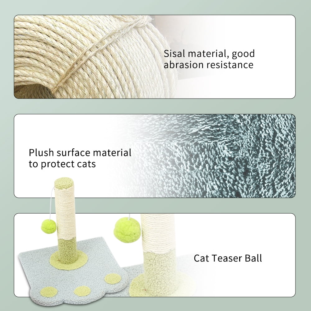Circulating Cat Water Fountain + Scratching Tower, Ultra Quiet Drinking Dispenser with Ripple Basin, Designed to Increase Hydration for Cats & Small Animals (2000ML)
