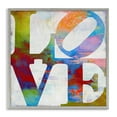 thumbnail image 5 of Love Painted Textured Rainbow Background Typography Typography Framed Art Print Wall Art, 17x17, 5 of 5