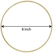 Gold Metal Rings for Crafts, Macrame Hoops for DIY Wall Hanging Dream Catcher Metal Floral Hoop for Weddings (12 Pieces, 8 Inch)
